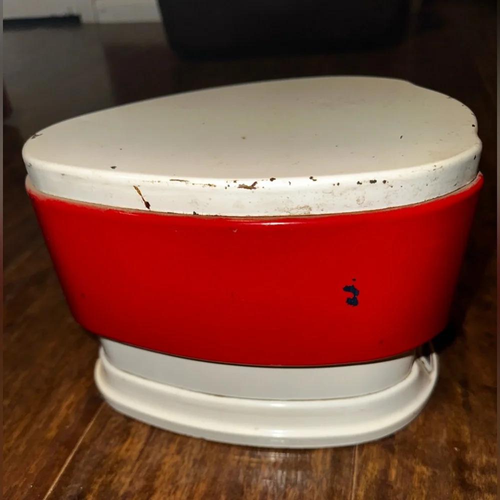 Vintage Aldeco Weight Scale Red & White
